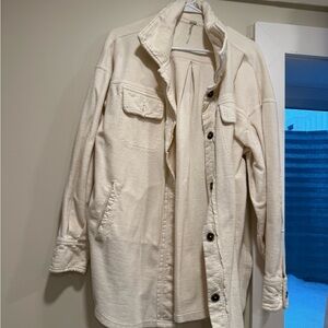 Free People Off-White Shirt Jacket